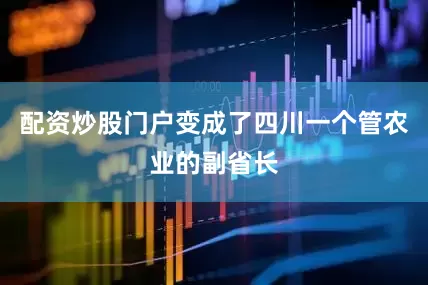 配资炒股门户变成了四川一个管农业的副省长