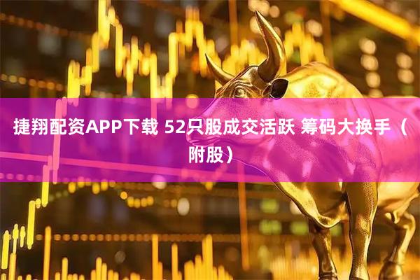 捷翔配资APP下载 52只股成交活跃 筹码大换手（附股）